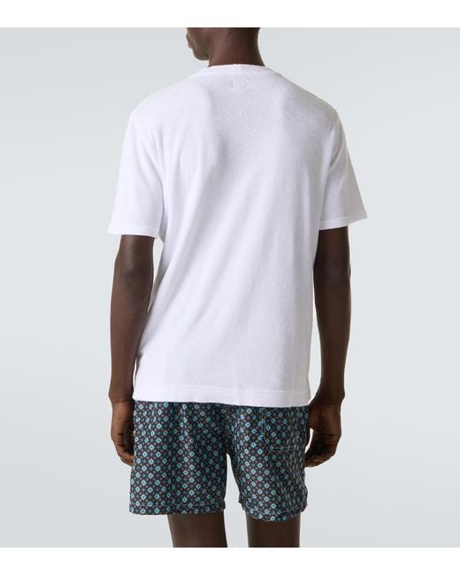 Fedeli White Extreme Cotton Terry Polo T-Shirt for men