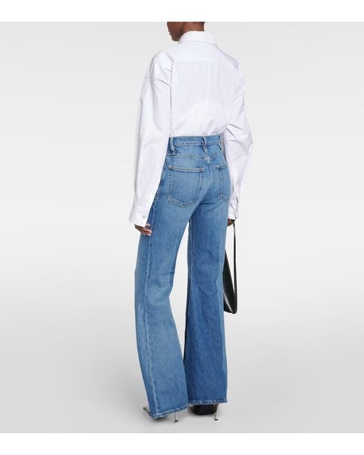 FRAME Blue The Extreme Flare High-Rise Flared Jeans