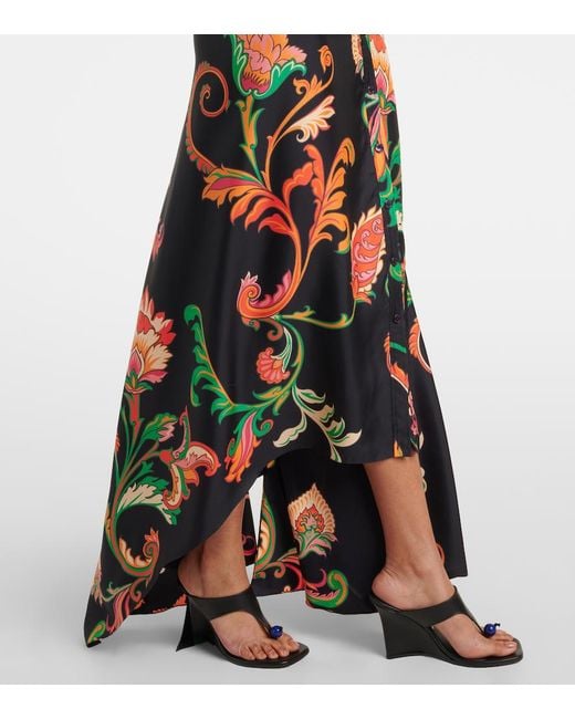 Etro Black Silk Shirt Dress
