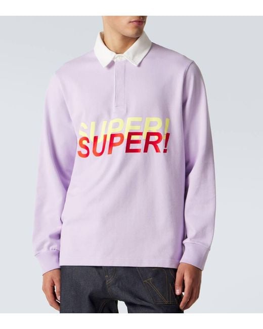 J.W. Anderson Gray Embroidered Cotton Jersey Polo Shirt for men