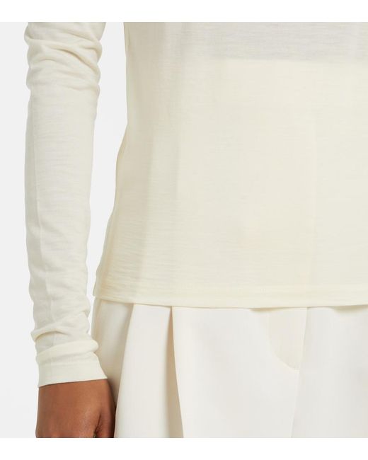 Rohe White Jersey Turtleneck Top