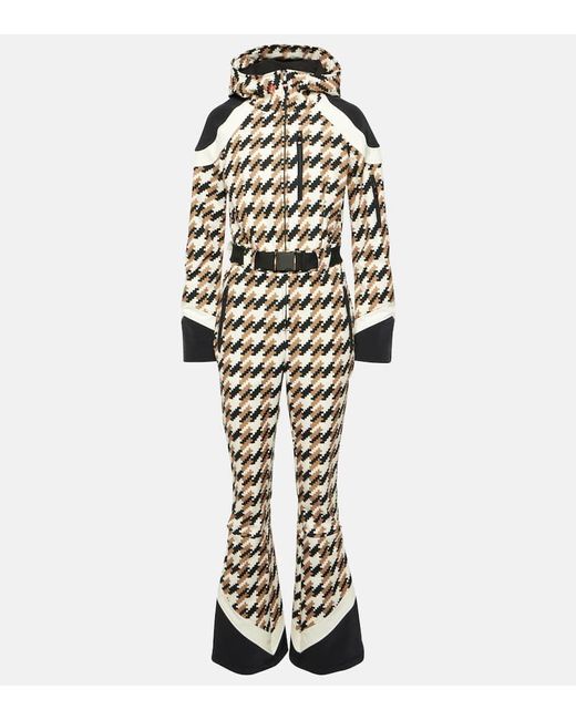 Perfect Moment White Allos Houndstooth Ski Suit