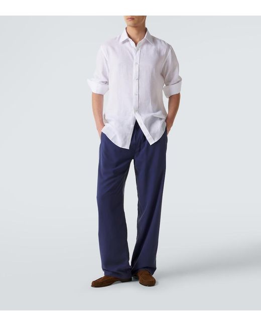 Charvet White Linen Shirt for men