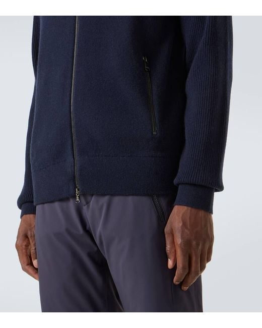 Bogner Blue Dexter Wool And Cashmere Zip-Up Sweater for men