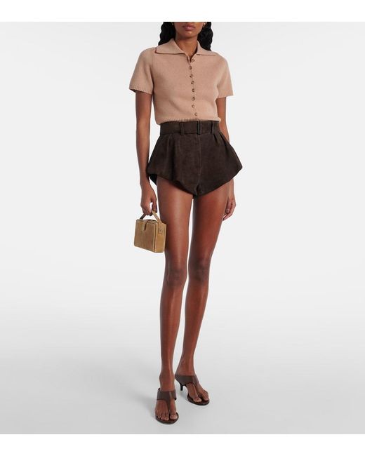 Magda Butrym Natural Knitted Cotton-Blend Top