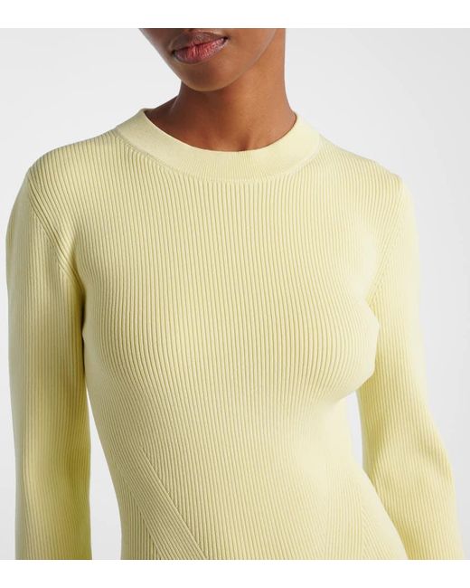 Jonathan Simkhai Yellow Midikleid Izzy Aus Taft