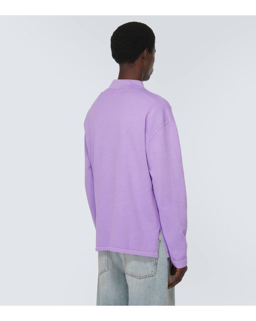 ERL Purple Applique Cotton Jersey Sweatshirt for men