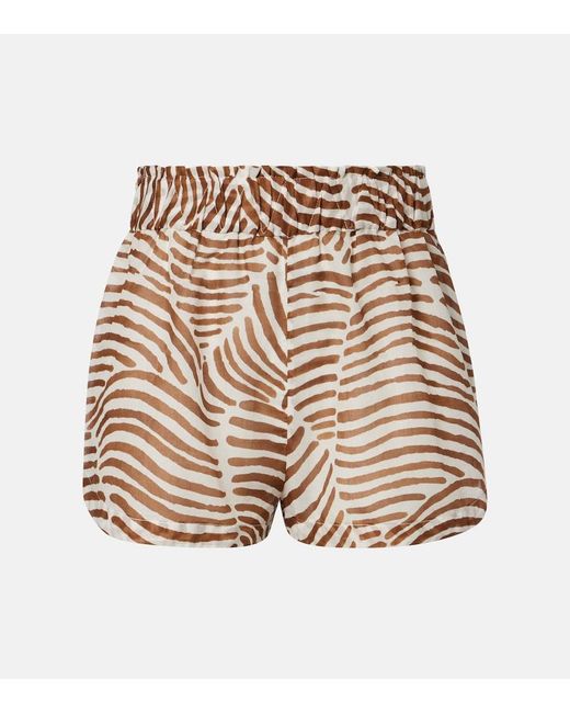ViX Natural Lana Printed Cotton Shorts