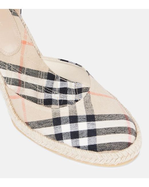 Burberry Metallic Lf Mews 90 Espadrille Wedges