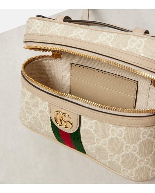 Gucci Metallic Schultertasche Ophidia Mini Mit Leder