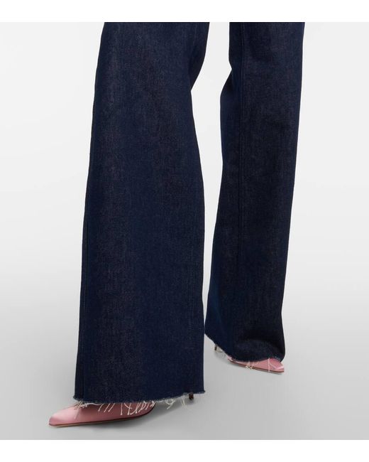 Jeans regular a vita alta di Magda Butrym in Blue