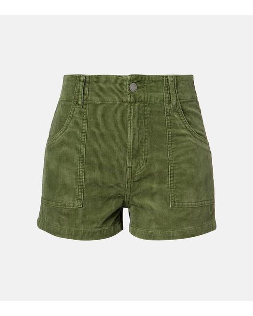 Veronica Beard Green Shorts Sally Aus Baumwoll-Cord
