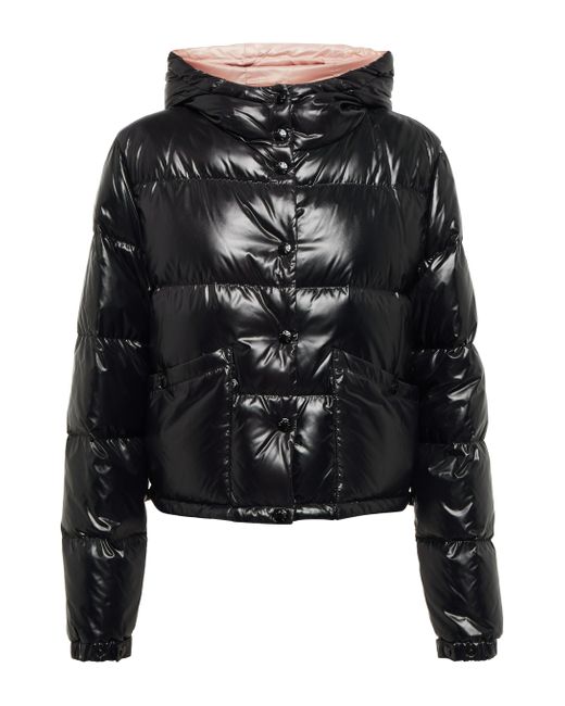 Moncler Bardanette Cropped Down Jacket in Black | Lyst Canada