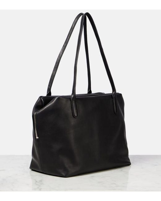 The Row Black Henri Leather Shoulder Bag