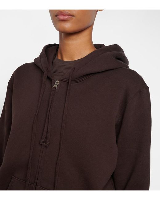 Nili Lotan Brown Callie Cotton Hoodie