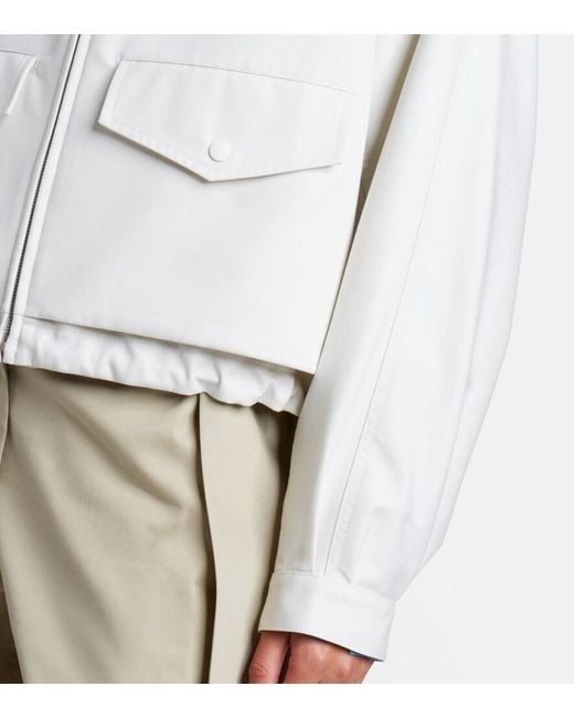 Loewe White Cotton And Silk Gabardine Jacket
