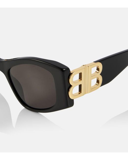 Balenciaga Brown Dynasty Rectangular Sunglasses