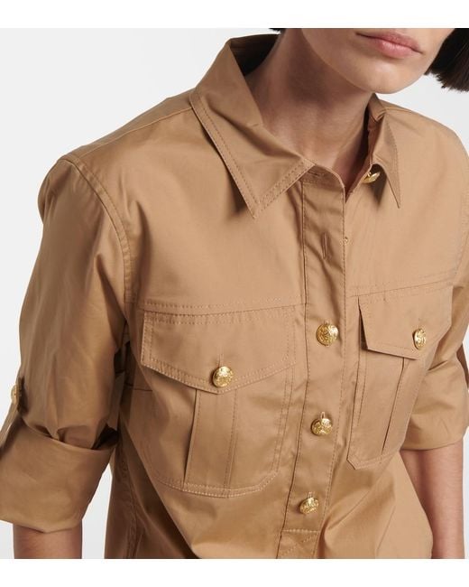 Veronica Beard Natural Saude Cotton-Blend Minidress