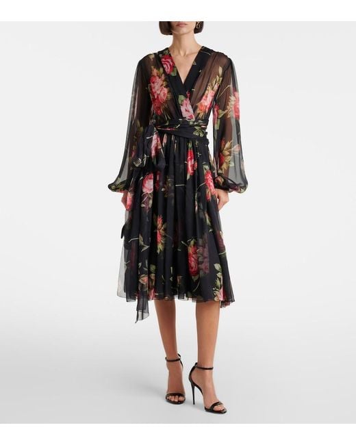 Dolce & Gabbana Black Silk Dress