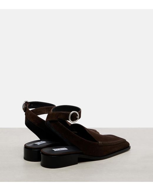 Alaïa Brown Leather Flats