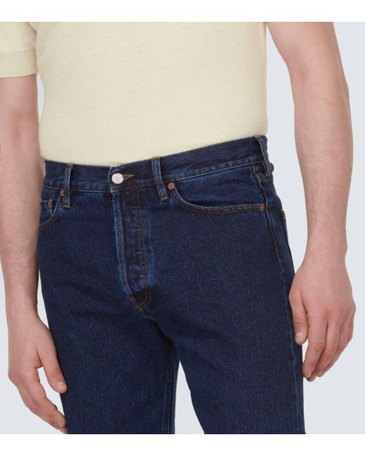 Thom Sweeney Blue Mid-rise Straight Jeans for men
