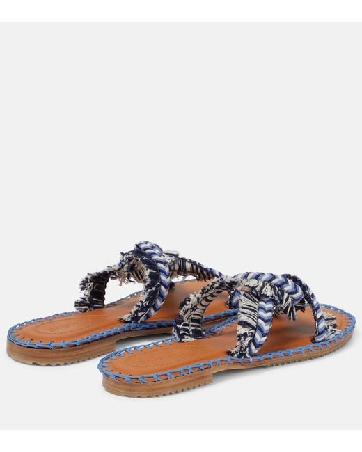 Zimmermann Multicolor Braided Strap Sandals