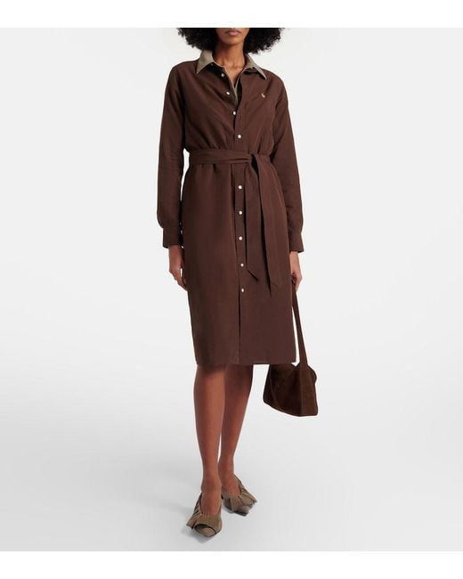 Polo Ralph Lauren Brown Dresses Cotton Linen