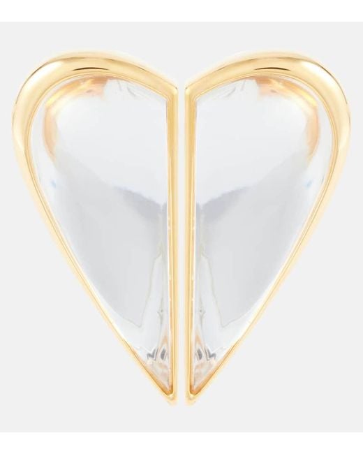 Alaïa White Ohrringe Demi-Cour Bombe