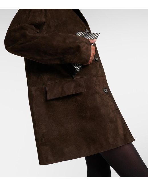Magda Butrym Brown Oversized Suede Jacket