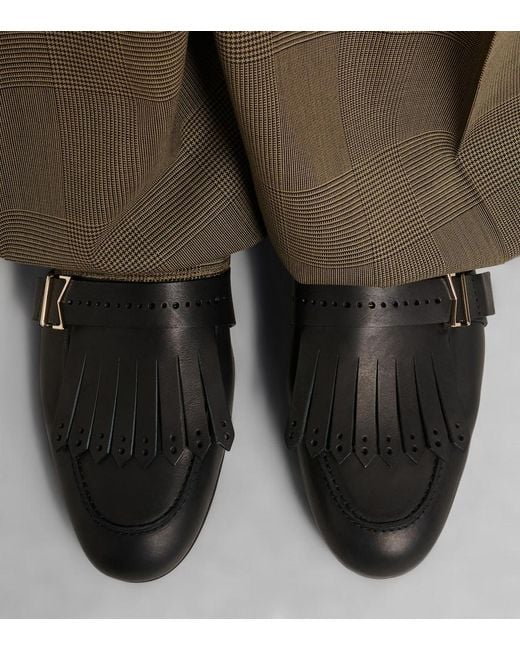 Max Mara Black Leather Lofaers