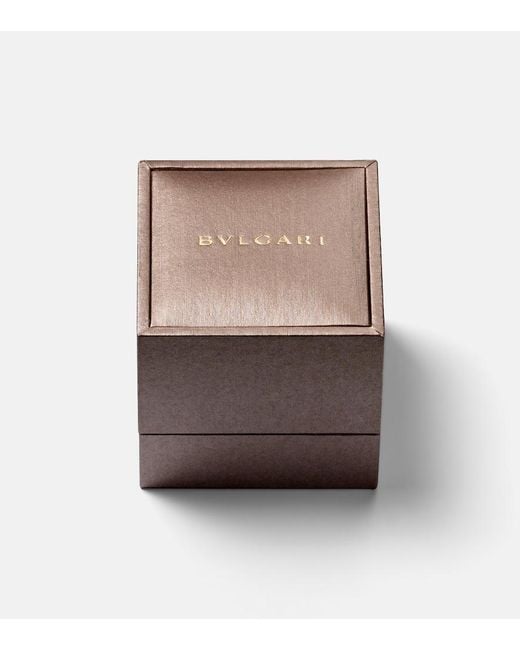 BVLGARI Metallic Cabochon 18Kt Ring With Diamonds
