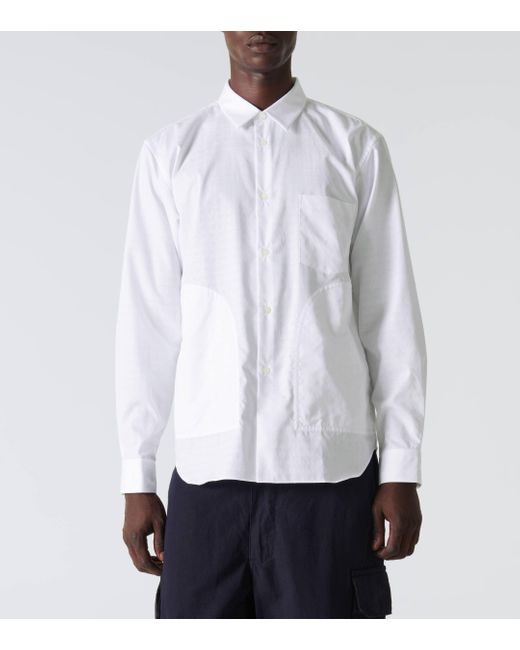 Comme des Garçons White Cotton Jacquard Shirt for men