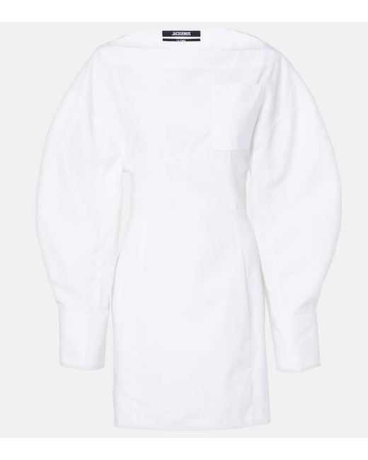 Jacquemus White La Robe Chemise Casaco Dress