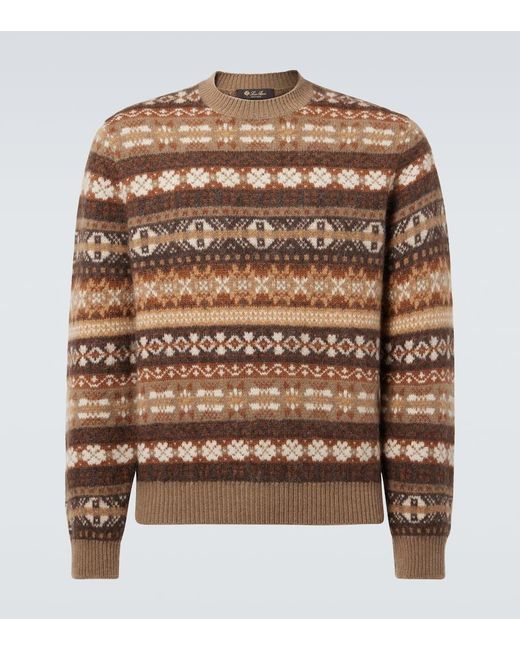 Loro Piana Pullover Scopello Aus Kaschmir, Alpakawolle Und Wolle in Brown für Herren
