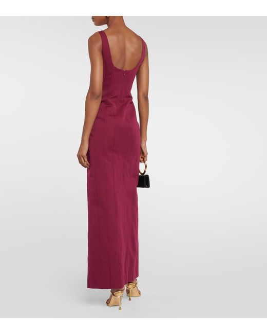 Staud Purple Maxikleid Portrait