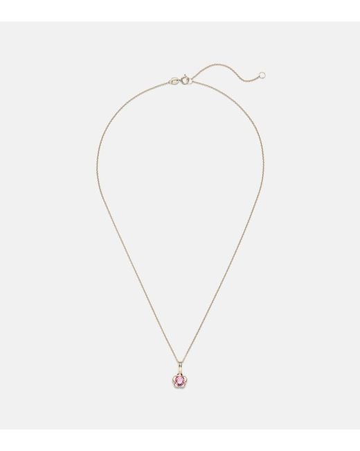 STONE AND STRAND White Festival 14Kt Necklace With Tourmaline