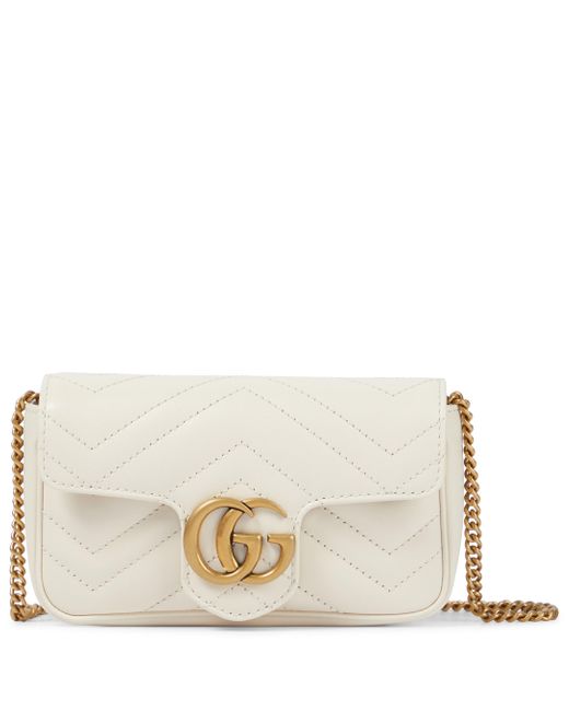 gg marmont matelassé mini bag white