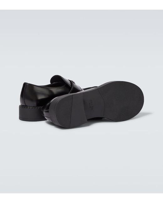 Mocassins Chocolate En Cuir Prada pour homme en coloris Black