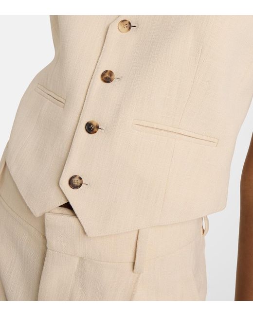 Wardrobe NYC Natural Single-Breasted Vest