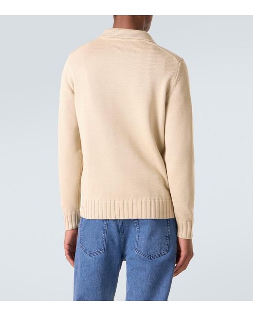 Thom Sweeney Polopullover Aus Wolle in Natural für Herren