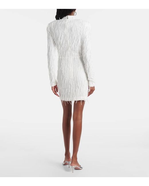 ROTATE BIRGER CHRISTENSEN White Minikleid Mit Pailletten