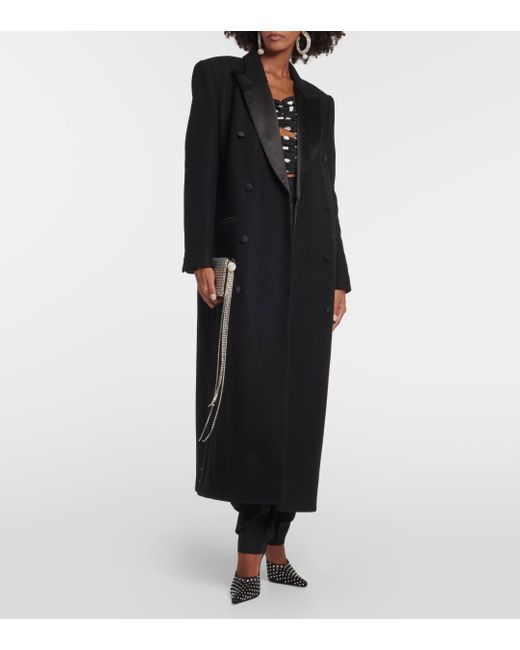 Manteau en laine melangee Magda Butrym en coloris Black