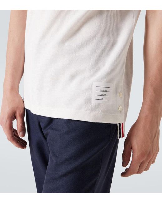 Thom Browne White Cotton Jersey T-Shirt for men