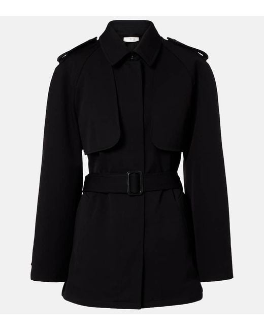 The Row Black Usuaia Belted Virgin Wool Jacket