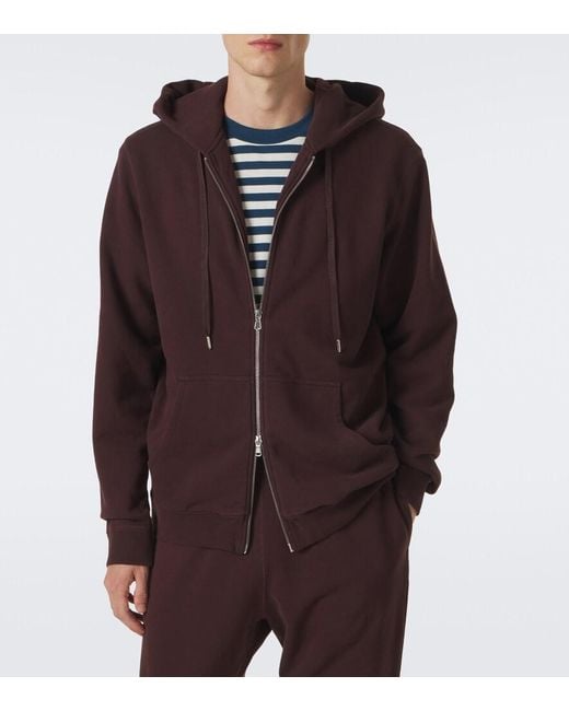 Sudadera Con Capucha De Algodon Sunspel de hombre de color Brown