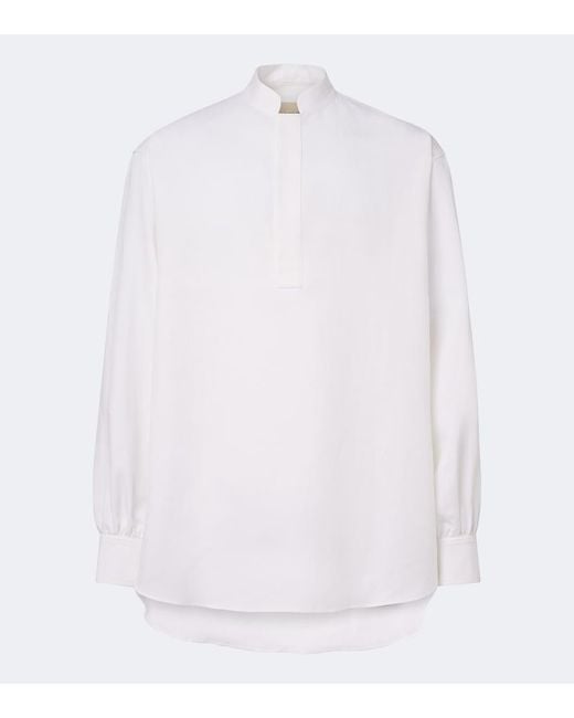 Valentino White Linen Shirt for men