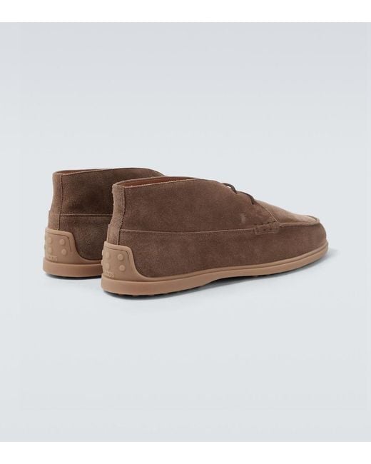 Tod's Brown Suede Desert Boots for men
