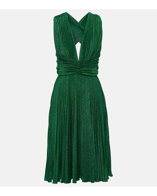 Vestido corto plisado Dolce & Gabbana de color Green
