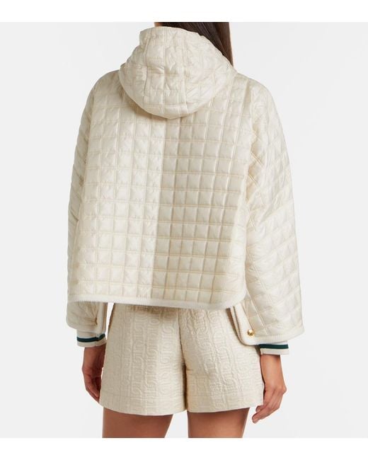 Moncler Natural Quilted Hooded Jacket