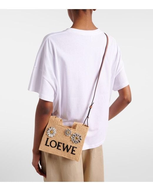 Loewe Metallic Paula's Ibiza Embellished Raffia Top-Handle Bag